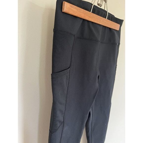 Mondetta Black Athletic Leggings Activewear Workout Side Pocket Mesh Detail - Picture 4 of 7